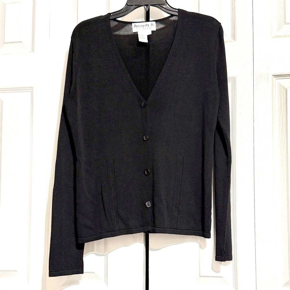 Joseph A Elegant Black Cardigan